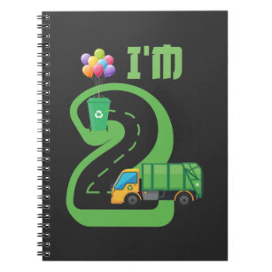 2 Year Old Garbage Truck 2nd Birthday Notebook