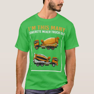 2 year old Im This Many Concrete Mixer Truck 2nd B T-Shirt