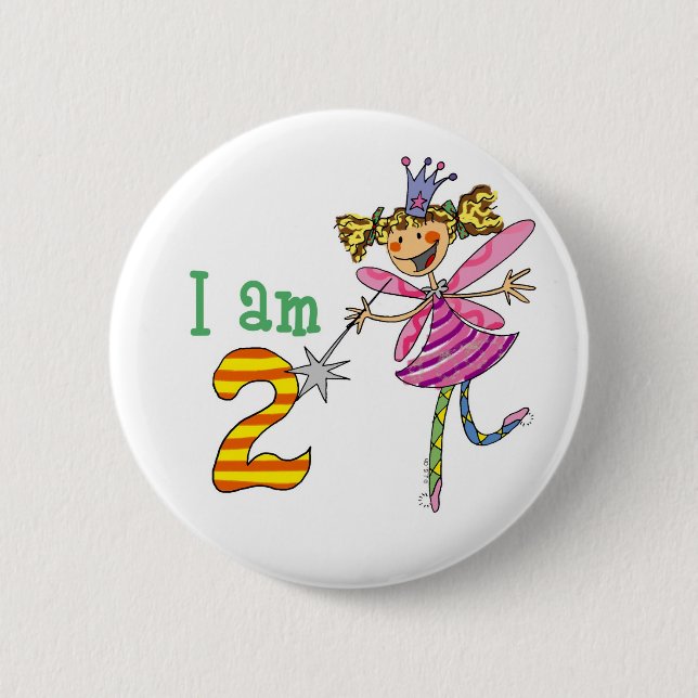 2 year old princess fairy button (Front)