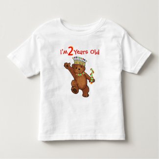 2 Year Old Royal Bear Birthday Toddler T-shirt