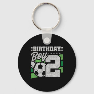 2 Year Old Soccer Birthday - Boys 2nd Birthday Soc Keychain