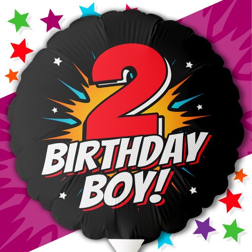 2 Year Old Superhero Birthday Boy 2nd Birthday Balloon