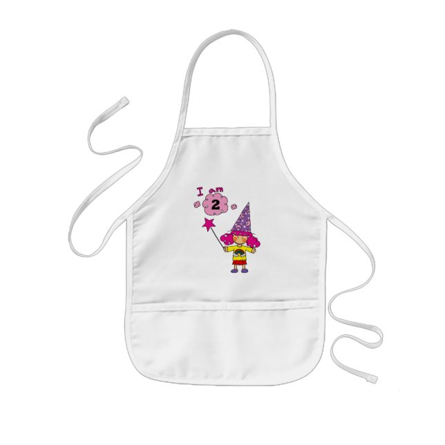 2 year old wizard girl kids' apron (Front)