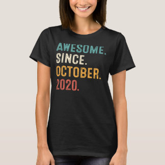 2 Years Old Awesome Since October 2020 2nd Birthda T-Shirt