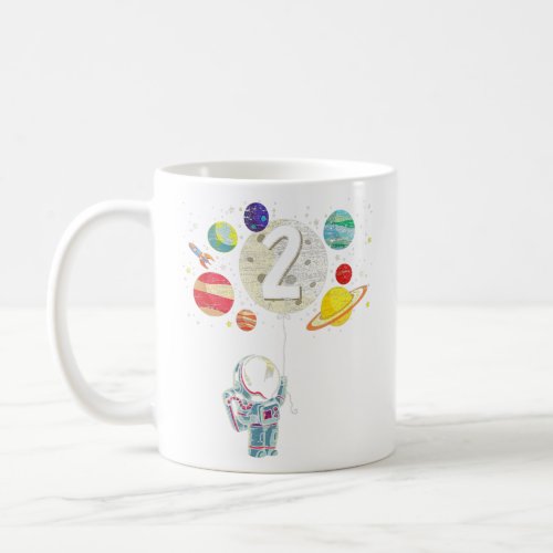 2 Years Old Birthday Boy Gifts Astronaut 2nd Birth Coffee Mug