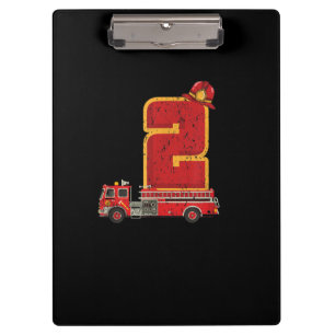 2 Years Old Birthday Boy Gifts Firefighter Clipboard