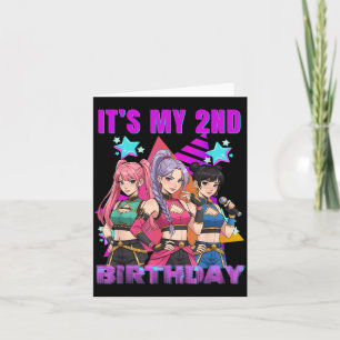 2 Years Old Birthday K P Kids 2nd Birthday Girls K Card