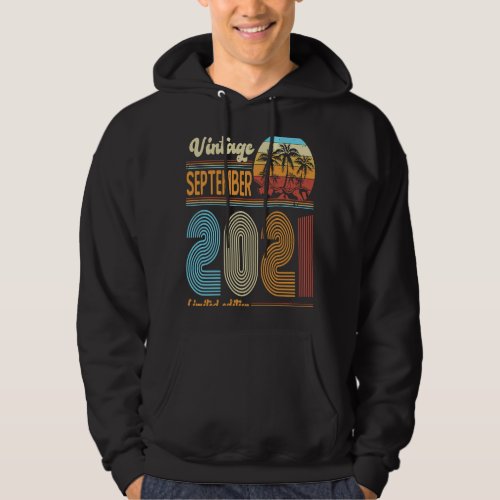 2 Years Old Birthday  Vintage September 2021 Girls Hoodie