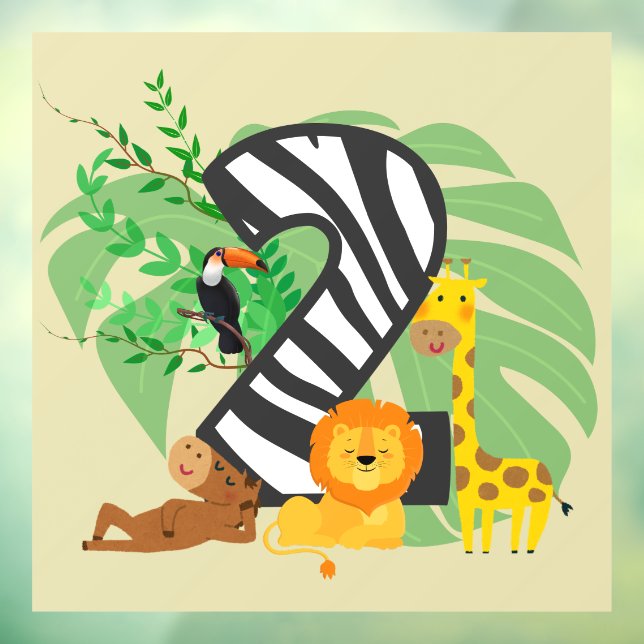 2 years old! Happy Birthday baby! Window Cling (Sheet 3)