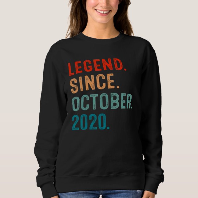 2 Years Old  Legend Since October 2020 2nd Birthda Sweatshirt (Front)