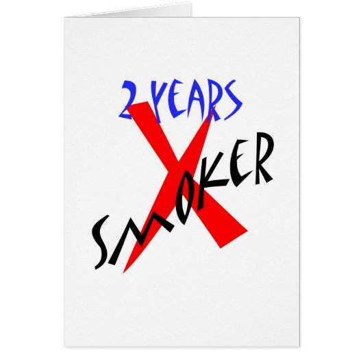2 Years Red X-smoker Cards (Front)