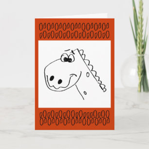 2 Yr. Birthday Dinosaur (Color me) Card