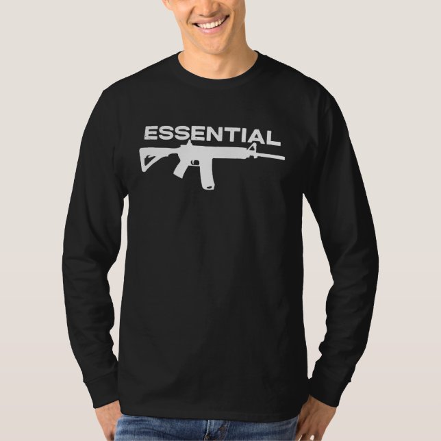 2A 2nd Amendment  Essential AR15  Pro Gun T-Shirt (Front)