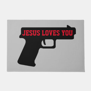 2A - JESUS LOVES YOU Door Mat