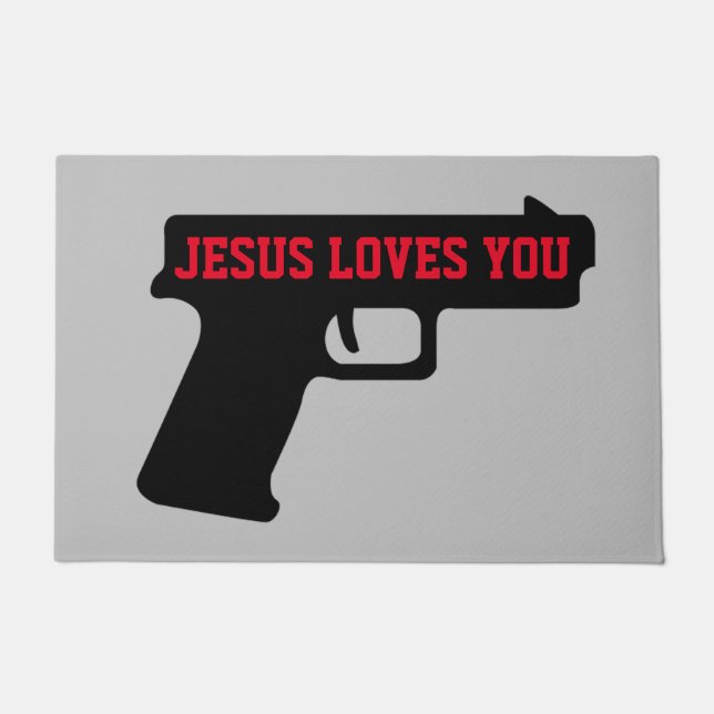 2A - JESUS LOVES YOU Door Mat (Front)