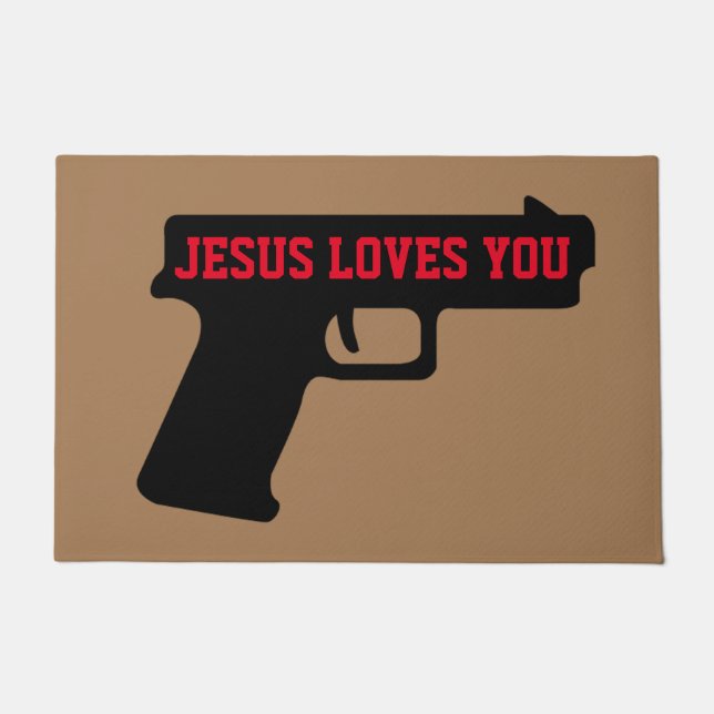 2A - JESUS LOVES YOU Door Mat (Front)