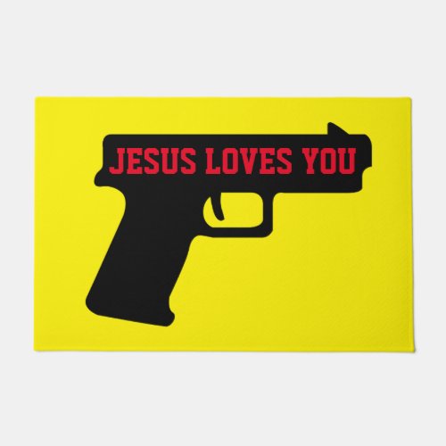 2A _ JESUS LOVES YOU Door Mat