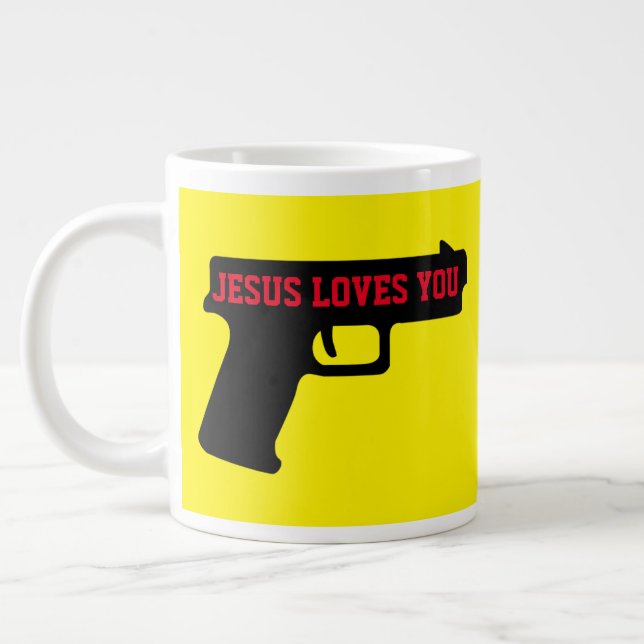 2A - JESUS LOVES YOU Jumbo Mug (Left)