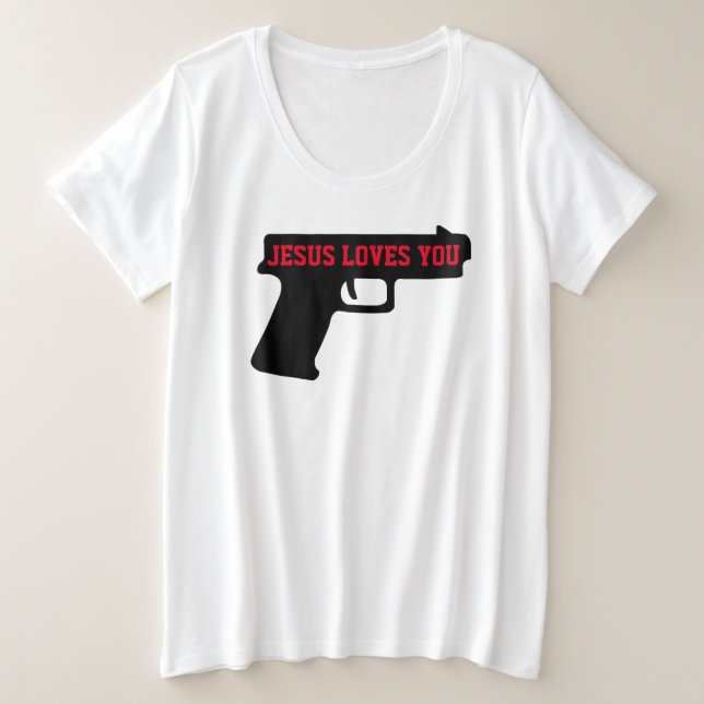 2A - JESUS LOVES YOU Women's Plus Size T-Shirt (Design Front)