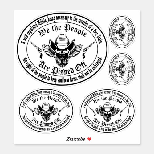 2A Patriotic Second Amendment Militia Design Sticker
