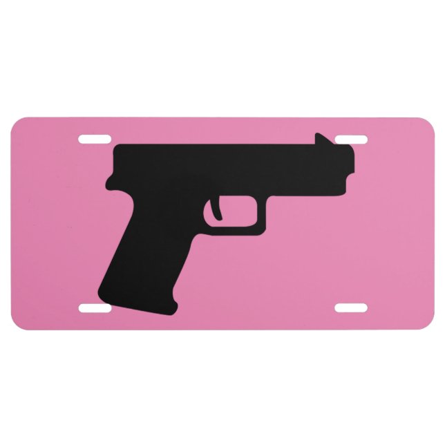 2A Pink Pistol License Plate (Front)