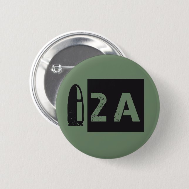 2A Second Amendment right to bear arm US Button (Front & Back)