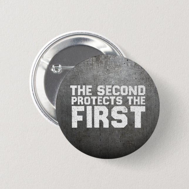 2A  Second protects the first Free Speech Gun Button (Front & Back)