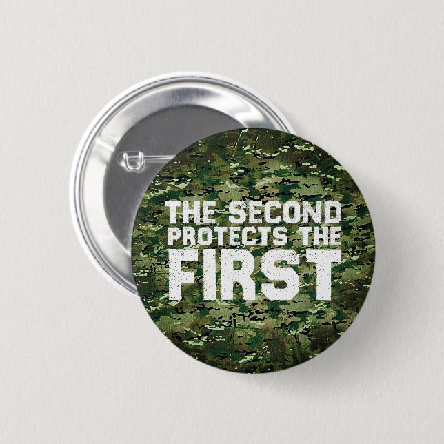 2A  Second protects the first Free Speech Gun Button (Front & Back)