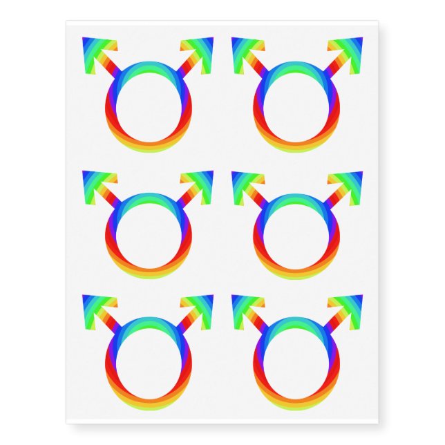 2become1 Gay Pride Temporary Tattoos (Front)