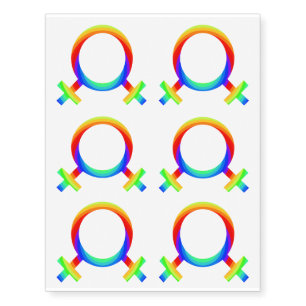2become1 Lesbian Pride Temporary Tattoos