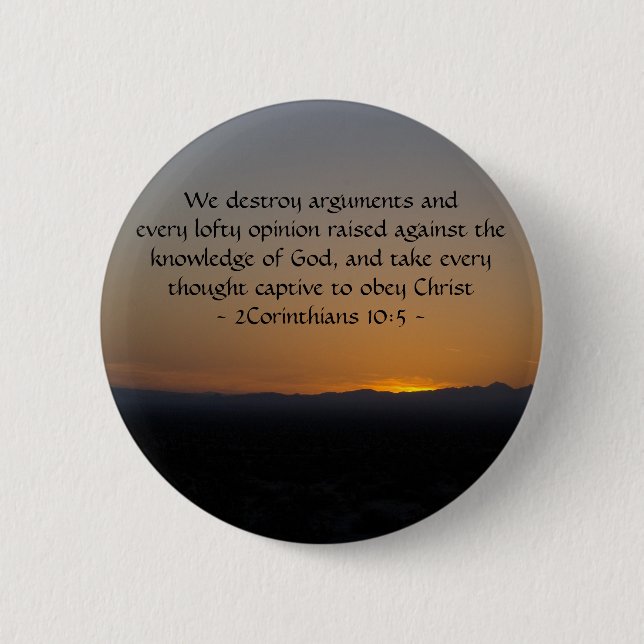 2Corinthians 10:5 Pinback Button (Front)