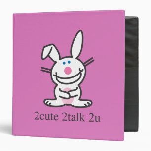 2cute 2talk 2u 3 ring binder