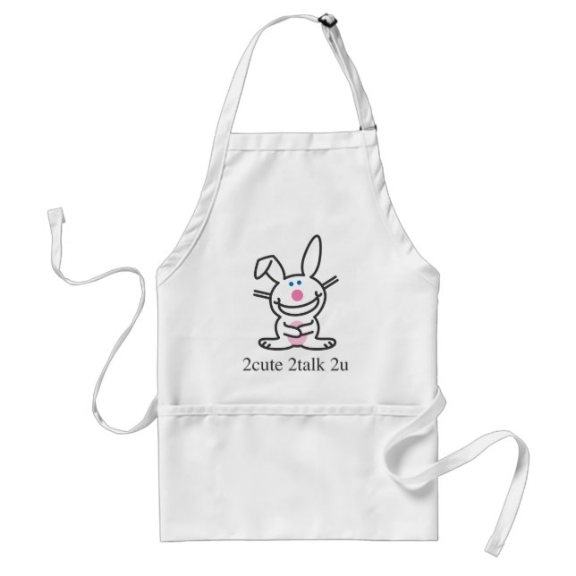 2cute 2talk 2u adult apron (Front)