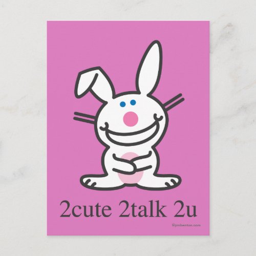 2cute 2talk 2u postcard