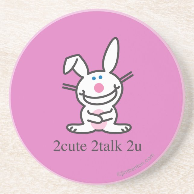 2cute 2talk 2u sandstone coaster (Front)