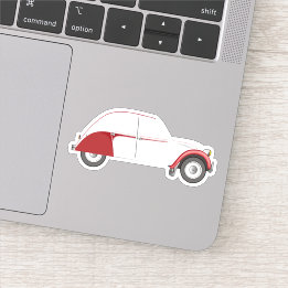 2CV Deux Chevaux Dolly Oldtimer Red Sticker