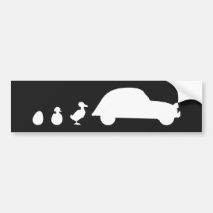 2CV Deux Chevaux Funny Evolution Bumper Sticker