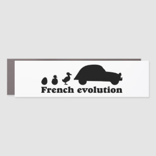 2CV Deux Chevaux Funny French Car Evolution Car Magnet