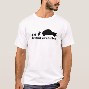 2CV Deux Chevaux Funny French Car Evolution T-Shirt