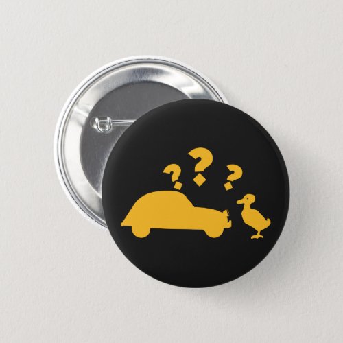 2CV Deux Chevaux Meets Yellow Duck Button