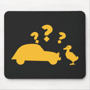 2CV Deux Chevaux Meets Yellow Duck Mouse Pad