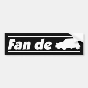 2CV Fan de Ente Deux Chevaux Silhouette Bumper Sticker