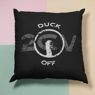 2CV Oldtimer Duck Off Statement Throw Pillow