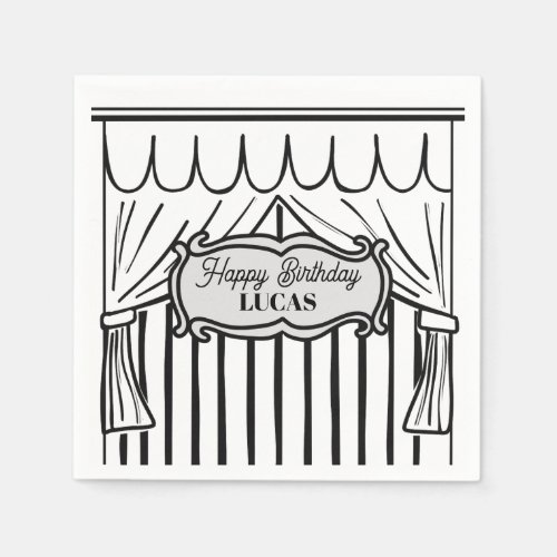 2D Birthday Party Comic Style Napkins