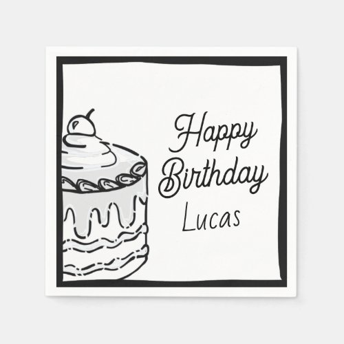 2D Boys Second Birthday Party Comic Style Napkins