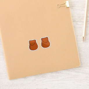 2D Cartoon Leather Pouch Set, Medieval Fantasy Sticker