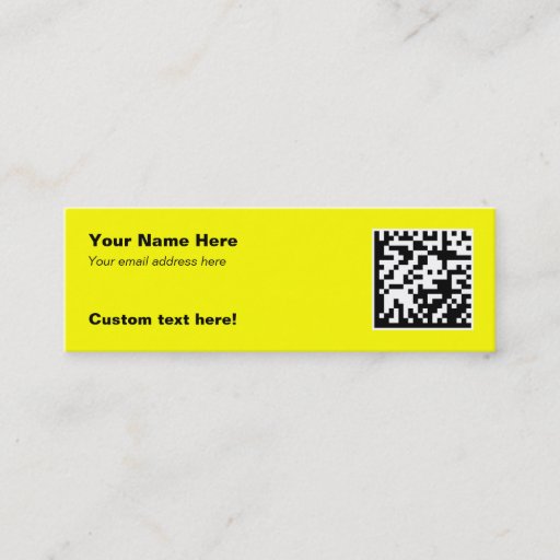 2D Code Business Cards - Skinny