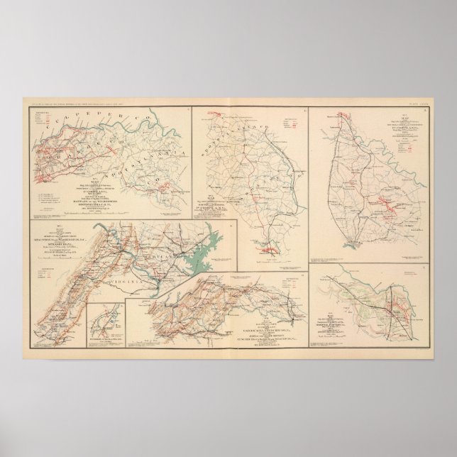 2d Corps AN Va, camps, pickets, routes Poster (Front)