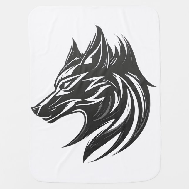 2d drawing Walf Baby Blanket (Front)