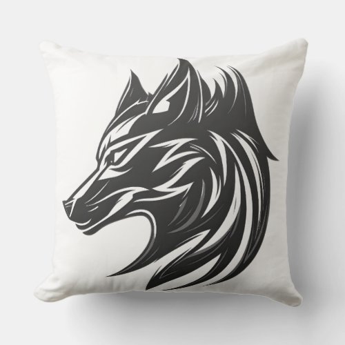 2d drawing Walf Throw Pillow